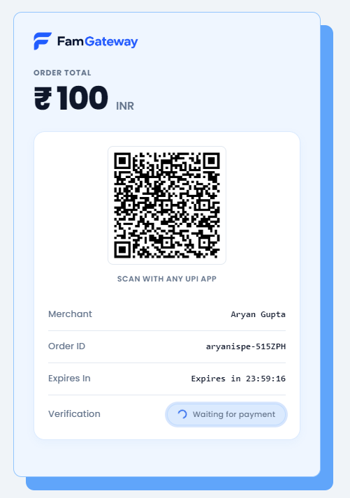 FamPay checkout screenshot
