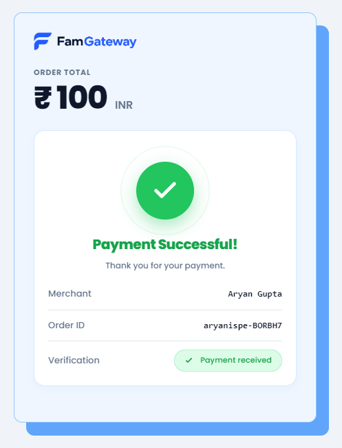 Payment Confirmed